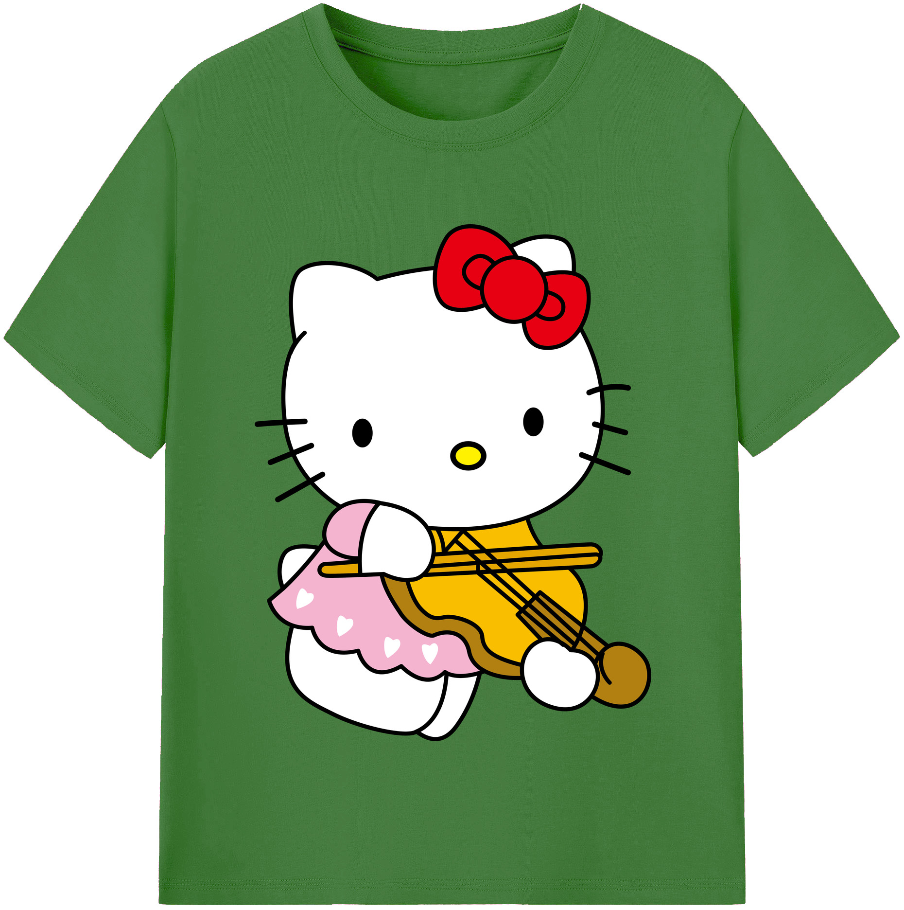 （画像用） Hello Kitty ハローキティ レディースカジュアルプリントTシャツ（綿100％）